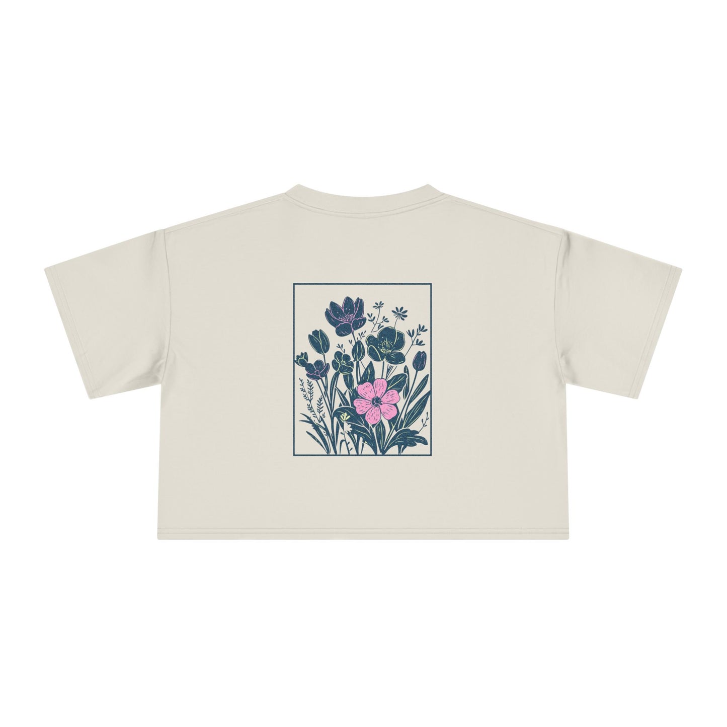 Floral 'Full Bloom' Women's Crop Tee