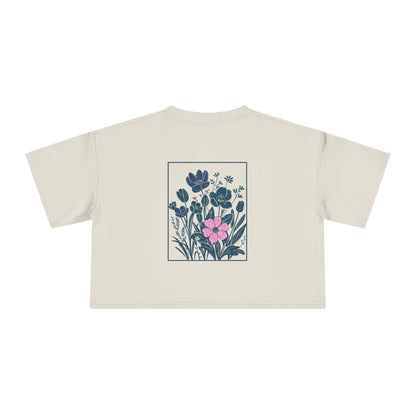 Floral 'Full Bloom' Women's Crop Tee