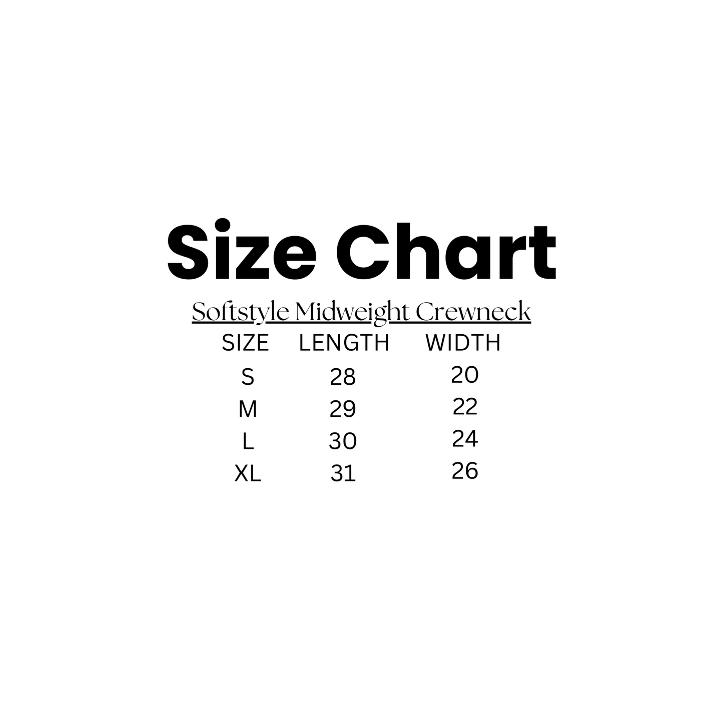 sizing chart