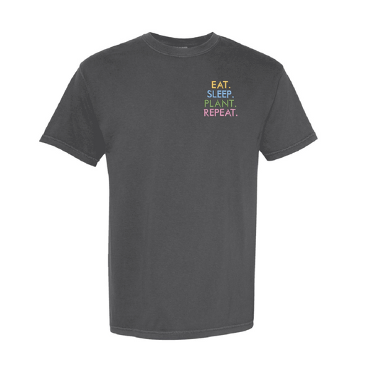 Eat Sleep Plant Repeat Embroidery
