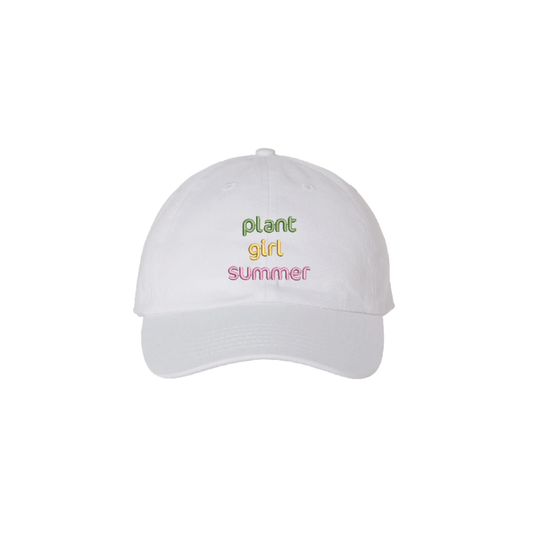 Plant Girl Summer Embroidered Hat
