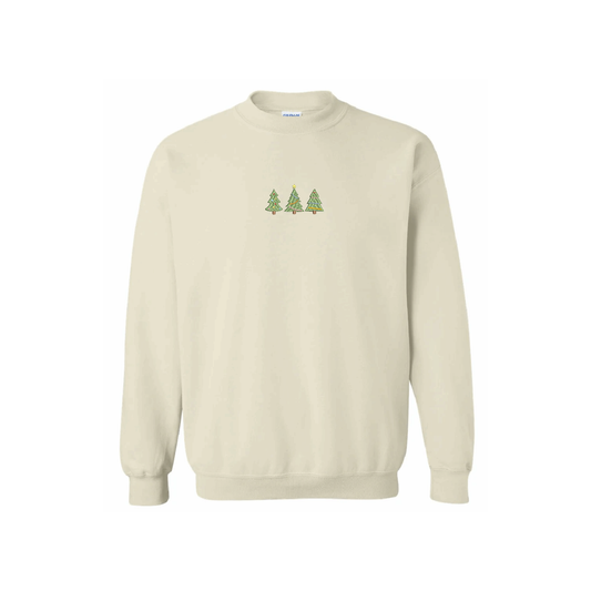 Christmas Tree Embroidered Sweatshirt